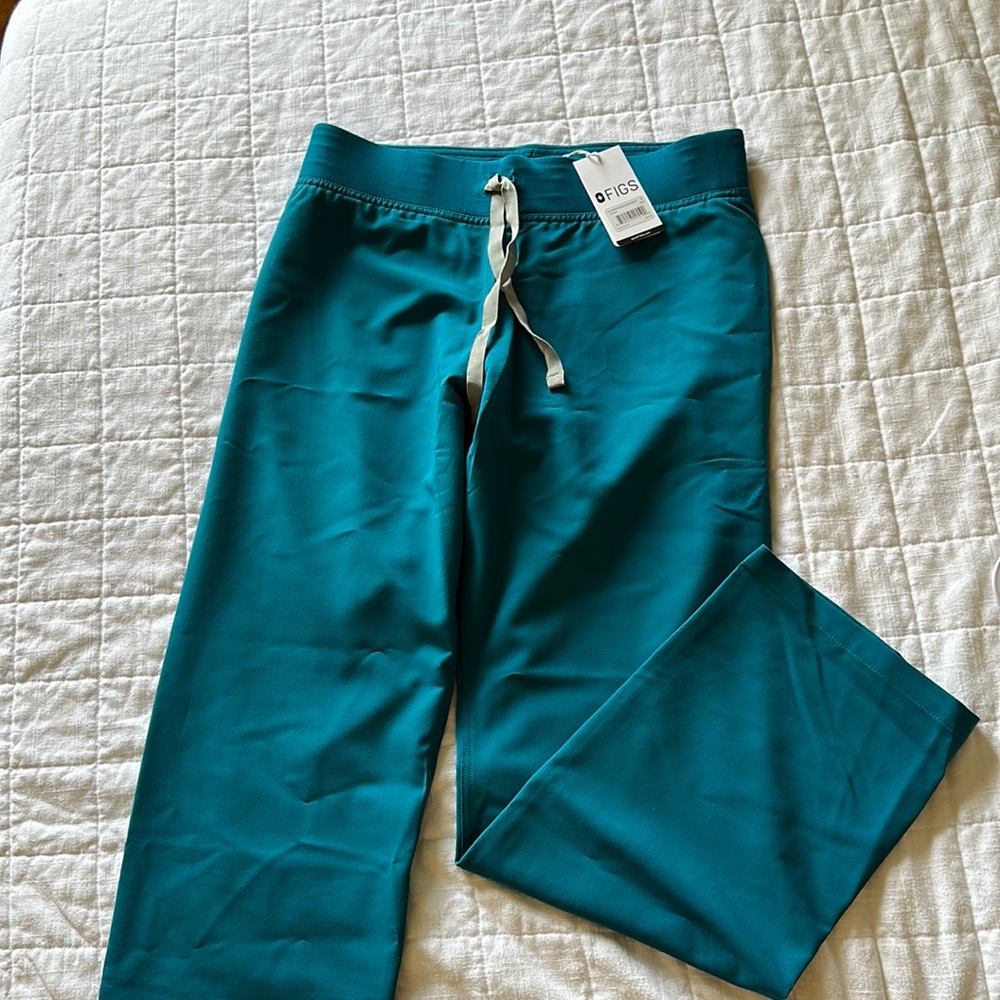 FIGS Livingston Basic Scrub Pants Pacific Blue Petite